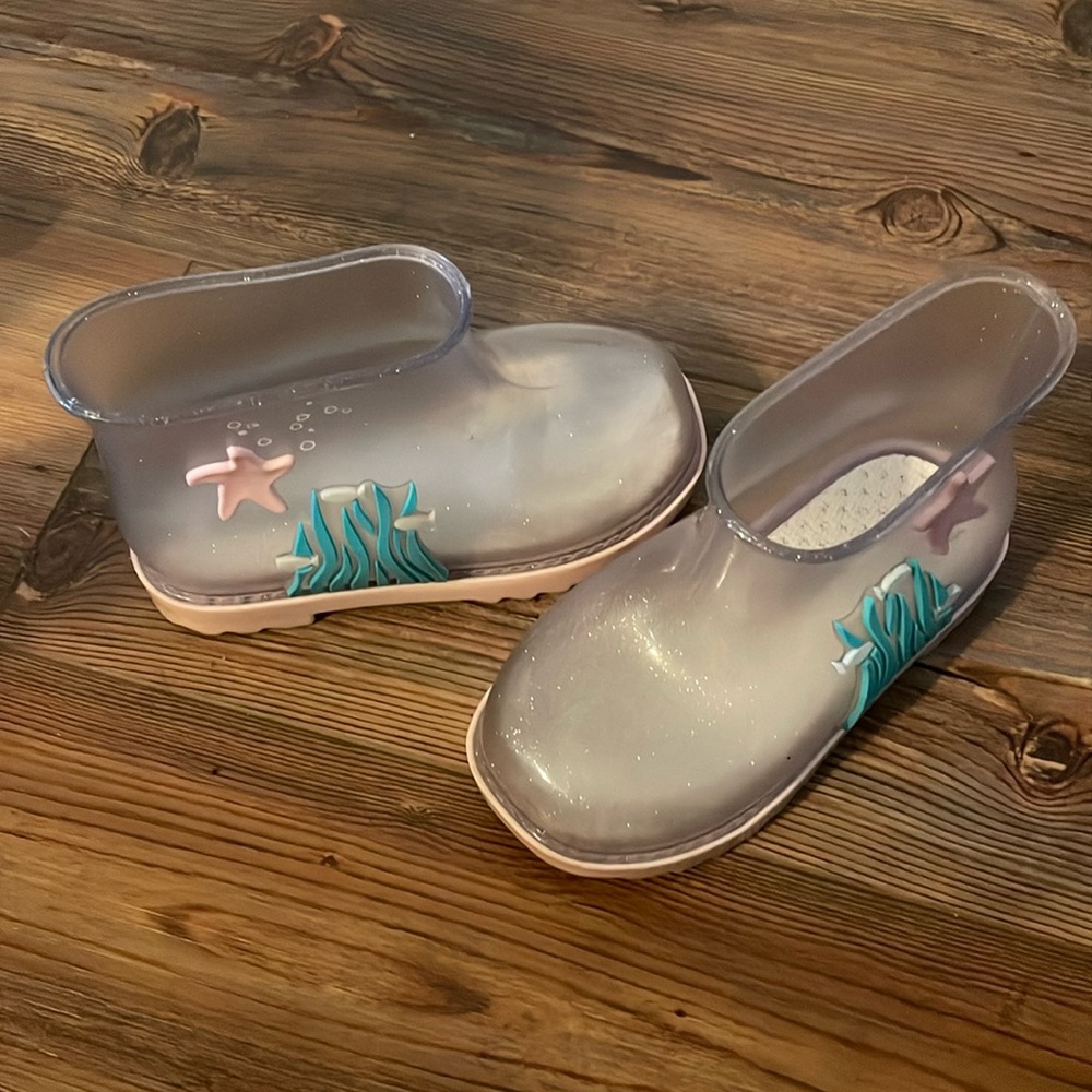 Mini Melissa under the sea glitter boots